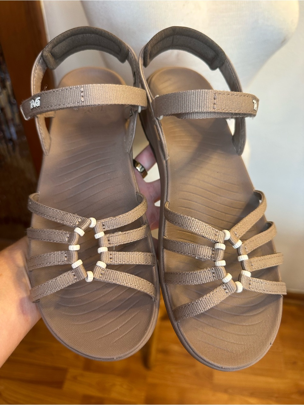 Teva Women's Taupe Multi-Strap Comfort Sandals